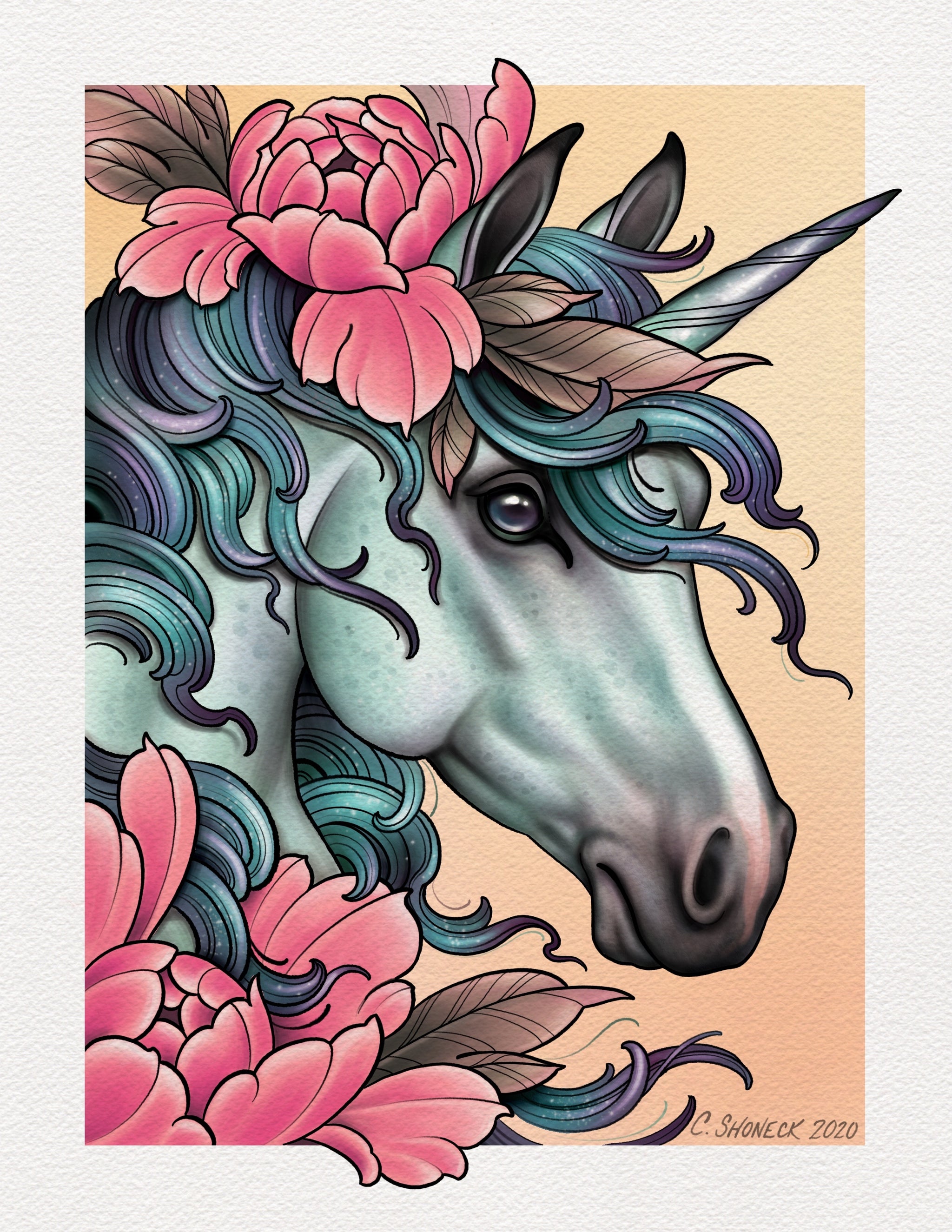 Unicorn - Teal/purple – chelseashoneck